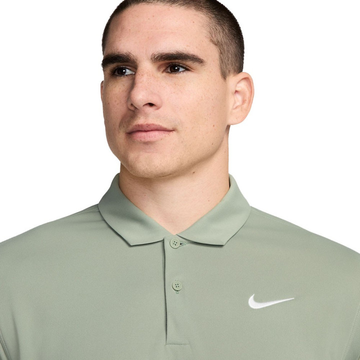 Nike Polo Tennis Dri-Fit Court Jade Horizon Bianco Uomo