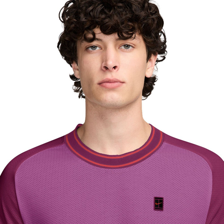 Nike T-Shirt Tennis Court Heritage Hot Fucsia Uomo