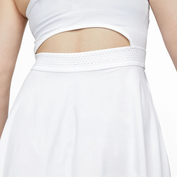 Nike Vestito Tennis Dri-Fit Advantage Bianco Nero Donna