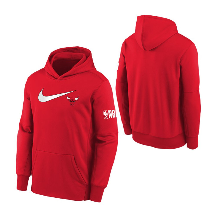 Nike Felpa Nba Con Cappuccio Bulls Rosso Bianco Bambino