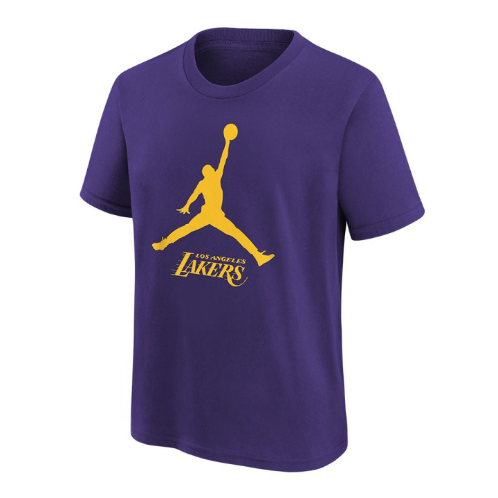 Nike Maglia Basket Nba Jordan Lakers Giallo Viola Bambino