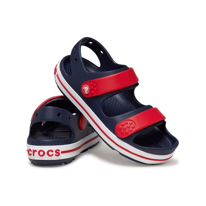 Crocs Cruiser Doppia Fascia Blu Rosso - Sandali Mare Bambino