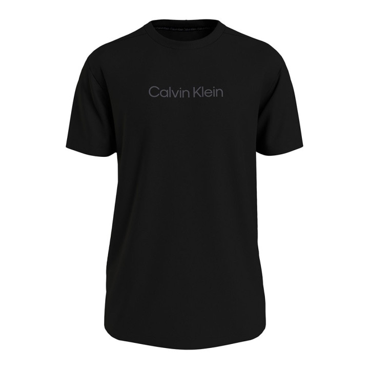 Calvin Klein T-Shirt Logo Centrale Nero Uomo