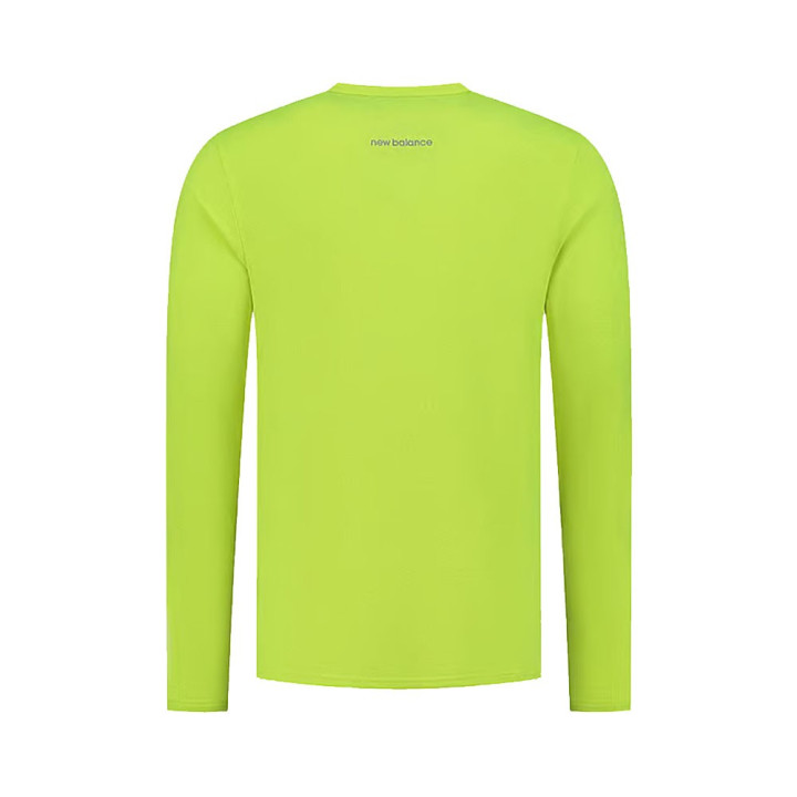 New Balance Maglia Running Manica Lunga Giallo Uomo