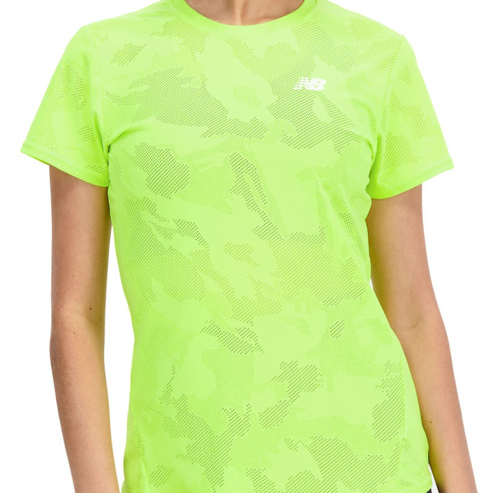 New Balance Maglia Running Q Seed Manica Lunga Giallo Donna