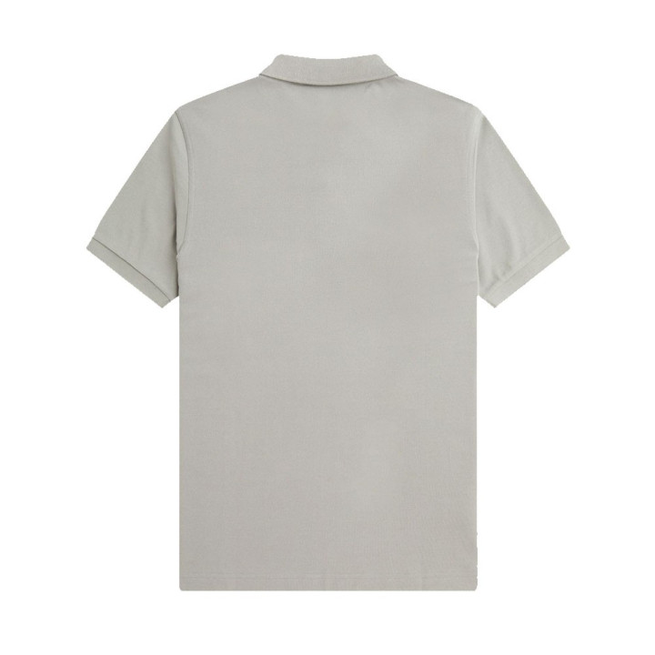 Fred Perry Polo Mezza Manica Tinta Unita Grigio Uomo