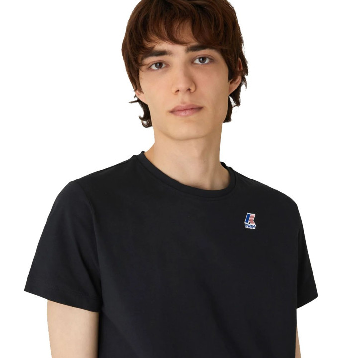 K-Way T-Shirt Le Vrai Nero Uomo