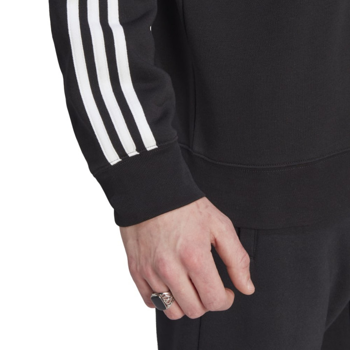 ADIDAS Originals Felpa Girocollo Tristripe Logo Nero Uomo