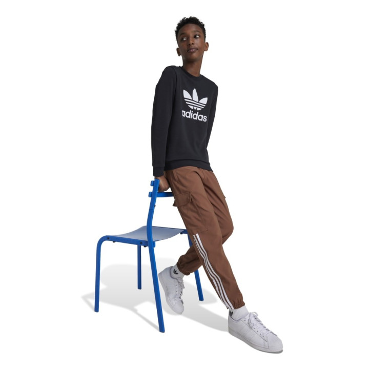 ADIDAS Originals Felpa Giro Big Logo Nero Bambino