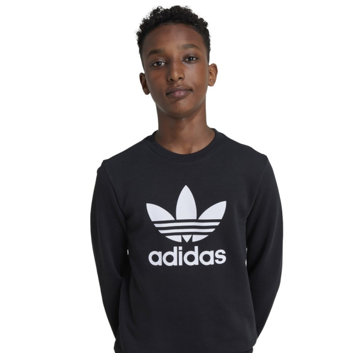 ADIDAS Originals Felpa Giro Big Logo Nero Bambino