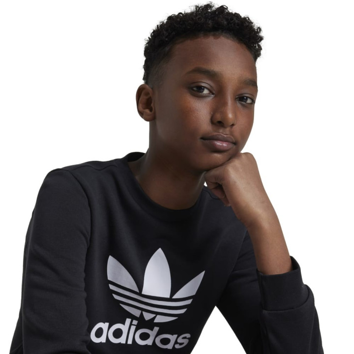 ADIDAS Originals Felpa Giro Big Logo Nero Bambino
