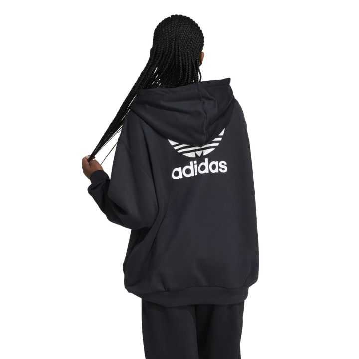 ADIDAS Originals Felpa Oversize Con Cappuccio Nero Donna