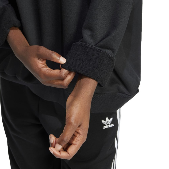 ADIDAS Originals Felpa Oversize Con Cappuccio Nero Donna