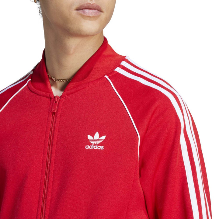 ADIDAS Originals Felpa Zip Adicolor Rosso Uomo