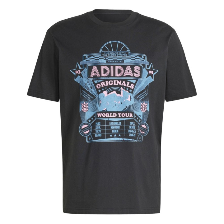 ADIDAS Originals T-Shirt Big Logo Nero Uomo