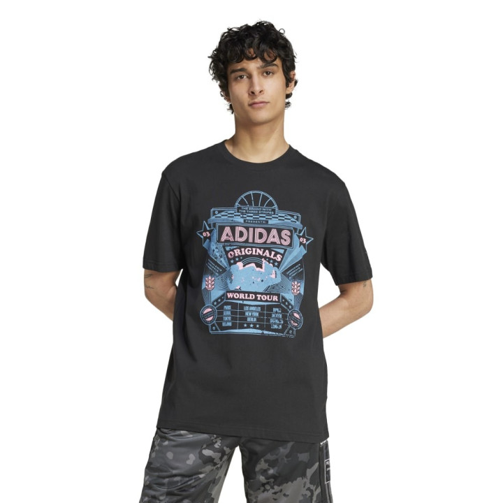 ADIDAS Originals T-Shirt Big Logo Nero Uomo