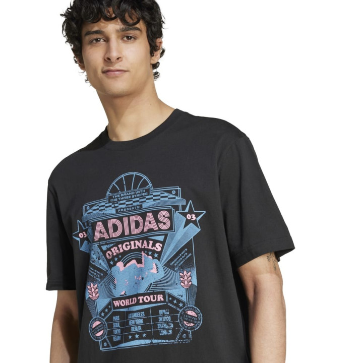 ADIDAS Originals T-Shirt Big Logo Nero Uomo