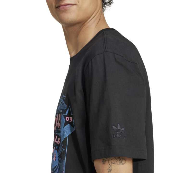 ADIDAS Originals T-Shirt Big Logo Nero Uomo
