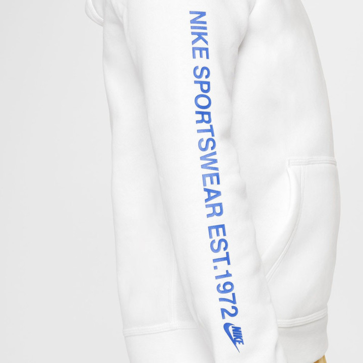 Nike Felpa Con Cappuccio Bianco Bambino
