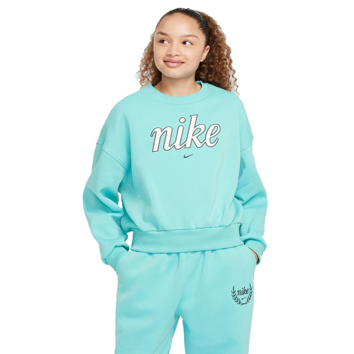 Nike Felpa Girocollo Verde Bambina