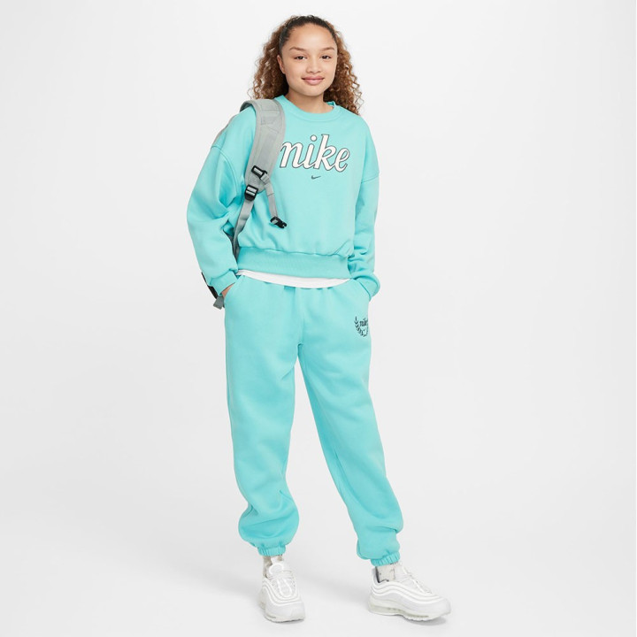 Nike Felpa Girocollo Verde Bambina