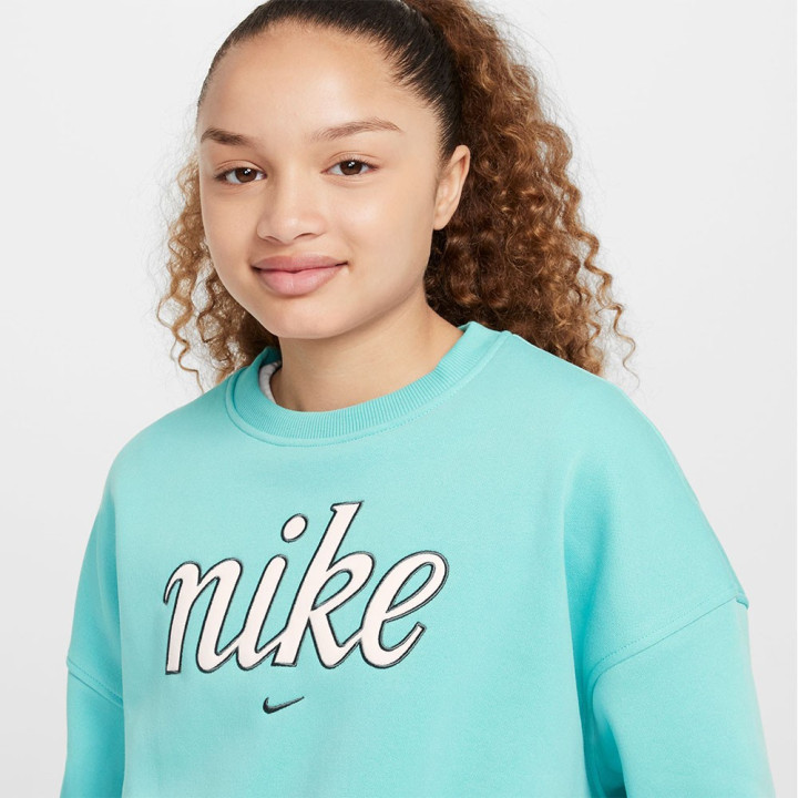 Nike Felpa Girocollo Verde Bambina