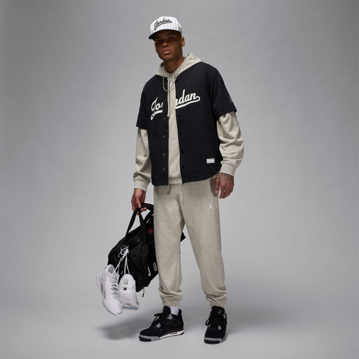 Nike Pantaloni Con Polsino Logo Dri Fit Grigio Uomo