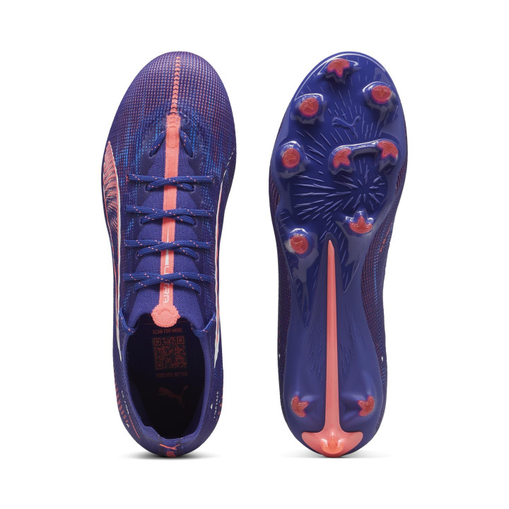 Puma Ultra 5 Pro Fg Ag Blu Bianco - Scarpe Da Calcio Uomo