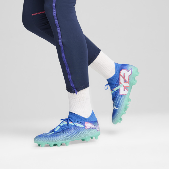 Puma Future 7 Pro Fg Ag Azzurro Bianco - Scarpe Da Calcio Uomo