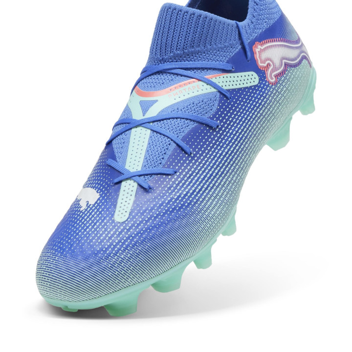 Puma Future 7 Pro Fg Ag Azzurro Bianco - Scarpe Da Calcio Uomo