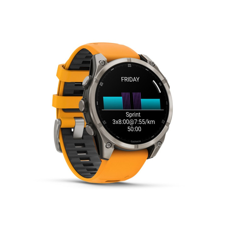 Garmin Fenix 8 Amoled 47Mm Saph Graphite Spark Arancio