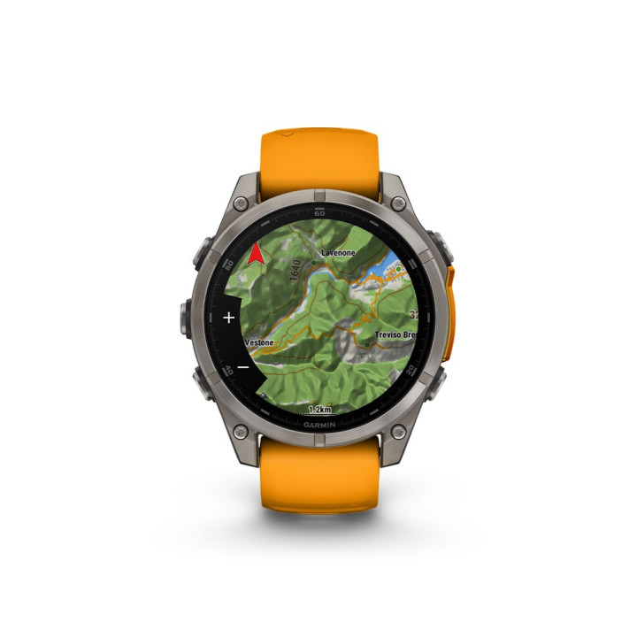 Garmin Fenix 8 Amoled 47Mm Saph Graphite Spark Arancio