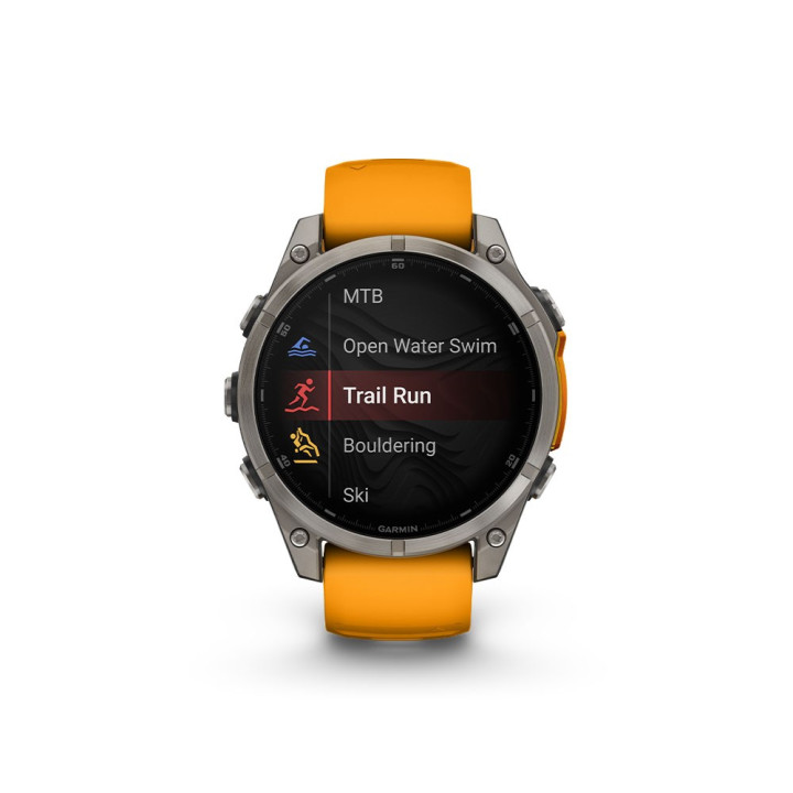 Garmin Fenix 8 Amoled 47Mm Saph Graphite Spark Arancio