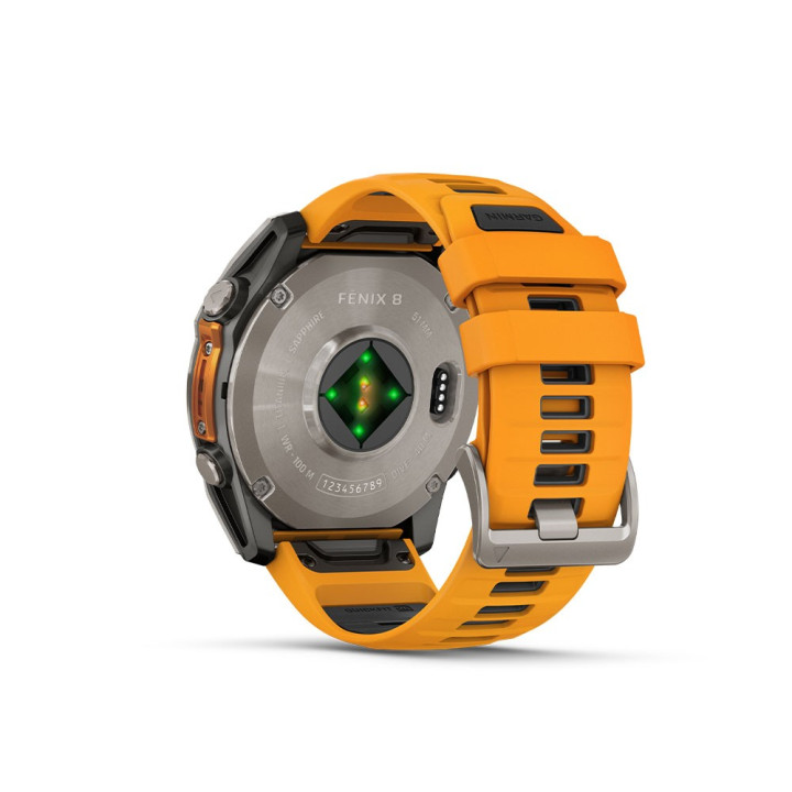 Garmin Fenix 8 Amoled 51Mm Saph Graphite Spark Arancio