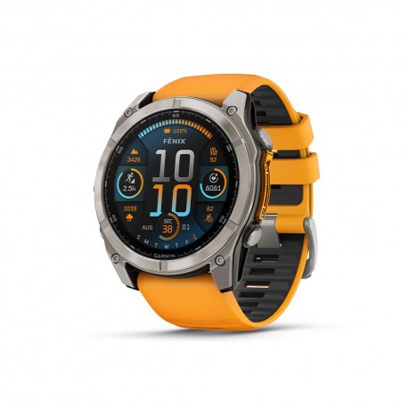 Garmin Fenix 8 Amoled 51Mm Saph Graphite Spark Arancio