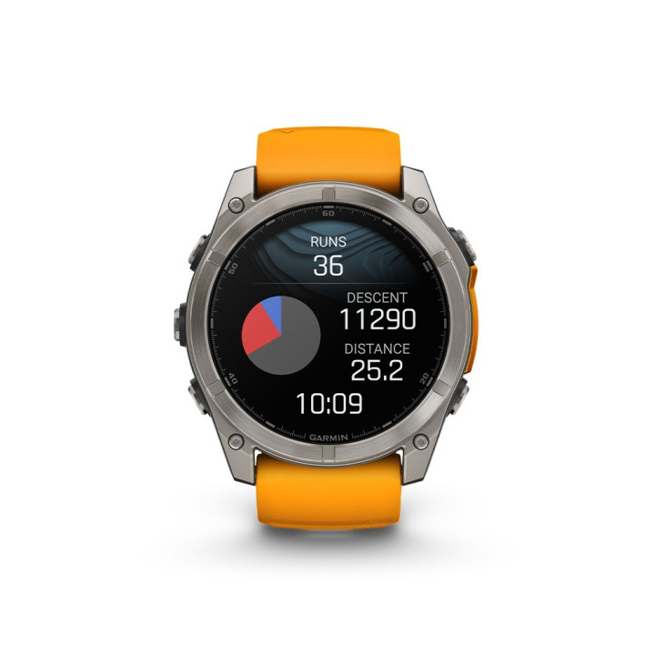 Garmin Fenix 8 Amoled 51Mm Saph Graphite Spark Arancio