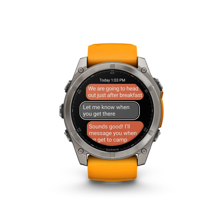 Garmin Fenix 8 Amoled 51Mm Saph Graphite Spark Arancio