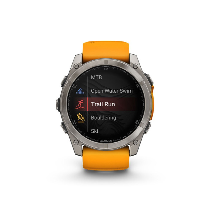 Garmin Fenix 8 Amoled 51Mm Saph Graphite Spark Arancio