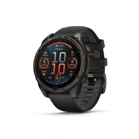 Garmin Fenix 8 Amoled 47Mm Saph Carbon Gray Dlc Ti Nero