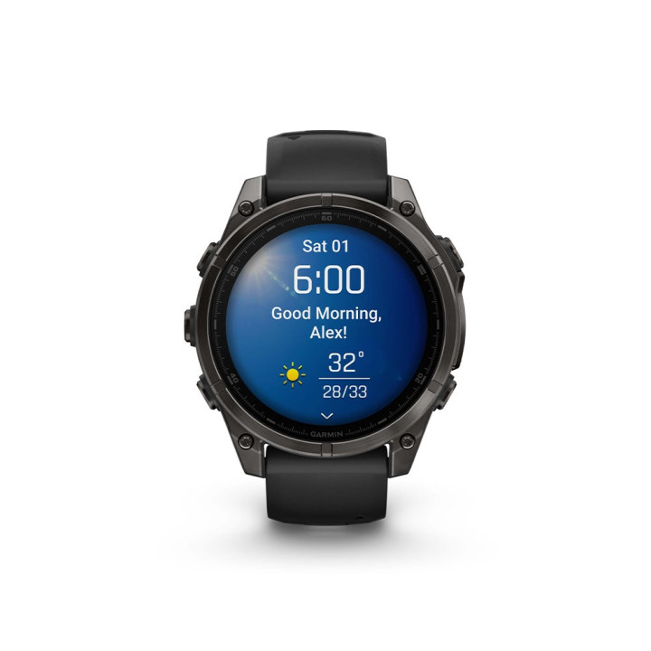 Garmin Fenix 8 Amoled 47Mm Saph Carbon Gray Dlc Ti Nero
