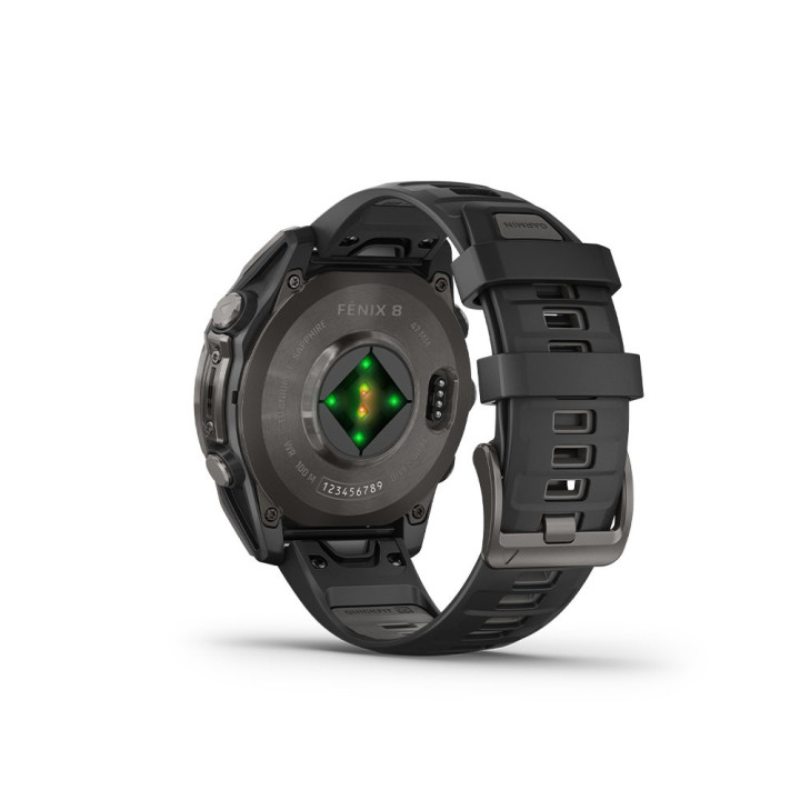 Garmin Fenix 8 Amoled 47Mm Saph Carbon Gray Dlc Ti Nero