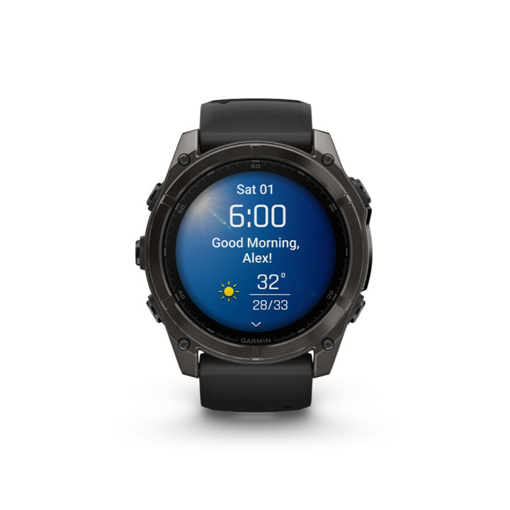 Garmin Fenix 8 Amoled 51Mm Saph Carbon Gray Dlc Ti Nero
