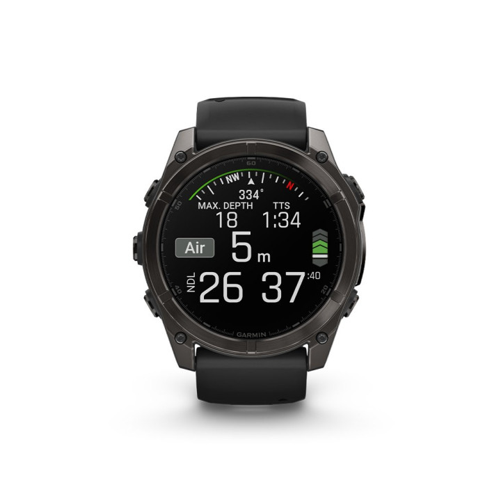 Garmin Fenix 8 Amoled 51Mm Saph Carbon Gray Dlc Ti Nero