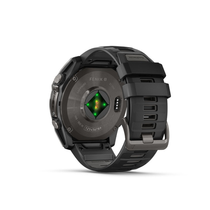 Garmin Fenix 8 Amoled 51Mm Saph Carbon Gray Dlc Ti Nero