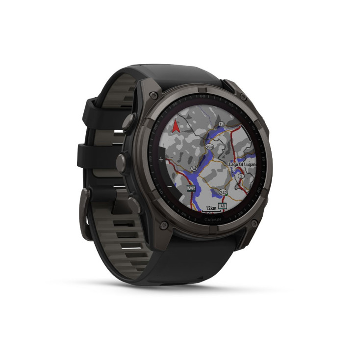 Garmin Fenix 8 Solar 51Mm Saph Carbon Gray Dlc Ti Nero
