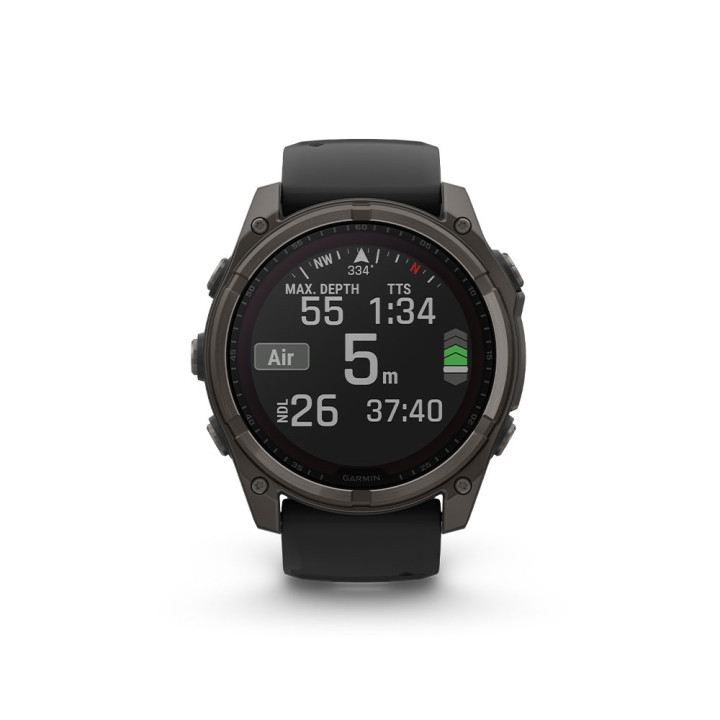 Garmin Fenix 8 Solar 51Mm Saph Carbon Gray Dlc Ti Nero