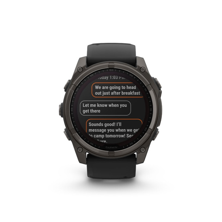 Garmin Fenix 8 Solar 51Mm Saph Carbon Gray Dlc Ti Nero