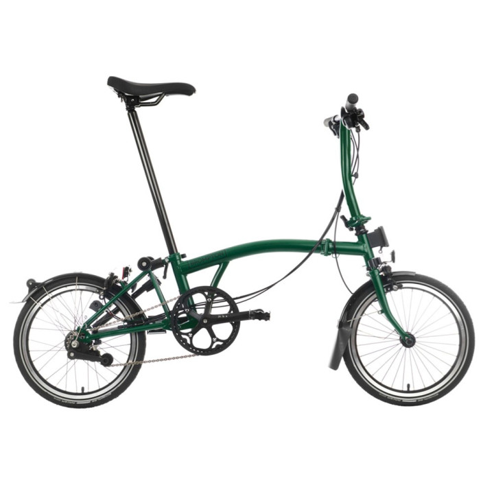 Brompton Folding C-Line Explore 6V Gloss Nero - Bicicletta Pieghevole Uomo