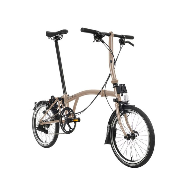 Brompton Folding C-Line Explore 6V Gloss Nero - Bicicletta Pieghevole Uomo