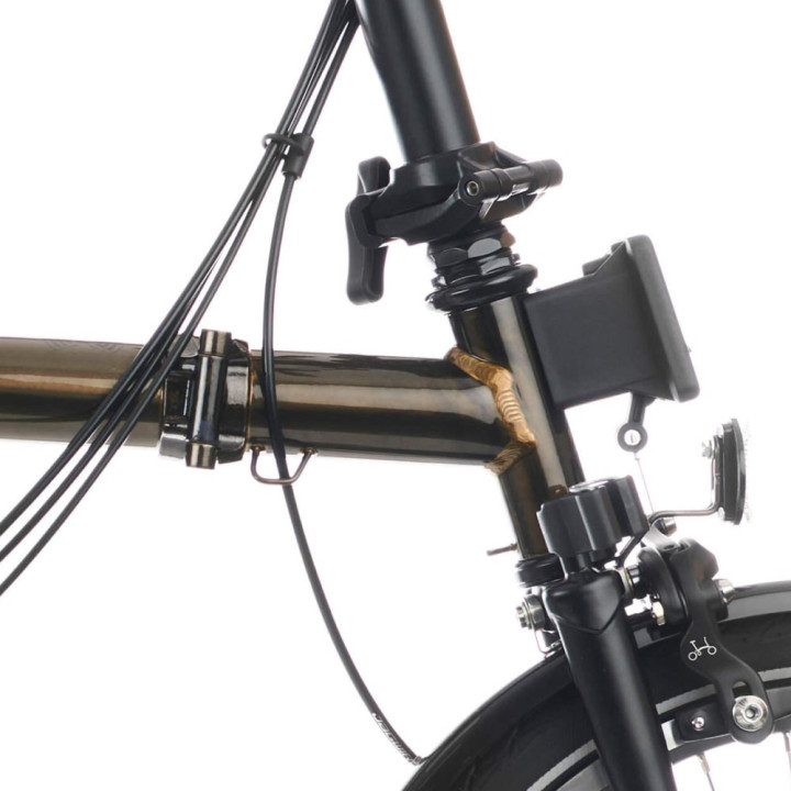 Brompton Folding C-Line Explore 6V Gloss Nero - Bicicletta Pieghevole Uomo
